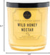 DW Home Decoware Richly Scented Candle, Medium Single Wick 9.69 oz - Wild Honey Nectar