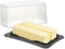 SIGNORA WARE Signoraware Wide Butter Dish with Lid Fits, Airtight, Stackable, BPA-Free Plastic, Microwave