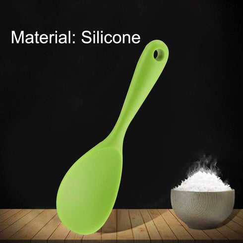 uxcell Silicone Soup Ladle Spoon - 8.7 Inch Heat Resistant Kitchen Utensil for Serving Soup, Green