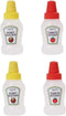 Dreamxue Mini Ketchup Bottles, 25ml Refillable Condiment Squeeze Bottle Salad Dressing Tomato Bento