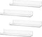 CECOLIC 4 Pack Clear Acrylic Floating Shelves for Wall, 15'' Plastic Wall Mounted
