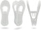 Hanger Clips 30 Pack - Multi-Purpose Finger Clips for Plastic Clothes Hangers, White