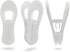 Hanger Clips 30 Pack - Multi-Purpose Finger Clips for Plastic Clothes Hangers, White