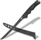 Interceptor 7.5 Inch Fillet Knife for Camping and Outdoor Kitchen, High Carbon Stainless Steel Black Knife
