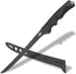 Interceptor 7.5 Inch Fillet Knife for Camping and Outdoor Kitchen, High Carbon Stainless Steel Black Knife