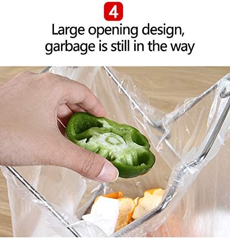 Desktop Trash Bag Holder, Small Garbage Bag Rack for Home Kitchen Countertop, Folding Trash Bag Organizer