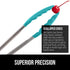 GORILLA GRIP Stainless Steel Kitchen Tongs - Heat Resistant Cooking Tongs Set of 2, 9 + 12 Inch, Turquoise