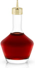 Viski Belmont Crystal Glass Cocktail Bitters Bottle with Gold Dasher Top, 3 oz. Set of 1, Elegant Barware