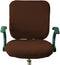 Office Chair Cover Water Resistant, Split Protective & Stretch Jacquard Elastic Slipcover for Desk Task Chair (Coffee)