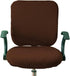 Office Chair Cover Water Resistant, Split Protective & Stretch Jacquard Elastic Slipcover for Desk Task Chair (Coffee)