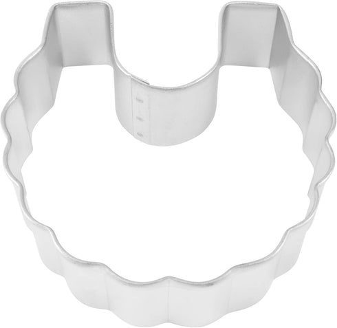 Cybrtrayd R and M Baby Bib Cookie Cutter, 3-Inch, Durable Tinplated Steel