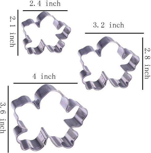 Tropical Flower Cookie Cutter Set - 3 Piece Stainless Steel