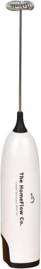 The HomeFlow Co. Milk Frother Handheld Foam Maker, Electric Whisk Drink Mixer, Mini Foamer for Coffee & Cappuccino