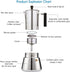 6Cup 300ml Easyworkz Pedro Stovetop Espresso Maker Stainless Steel Italian Coffee Machine Maker Moka Pot Induction