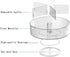 Slideep Lazy Susan Plastic Turntable, Divided Spinner for Kitchen Cabinet, Pantry, Fridge, Fully Rotating Organizer for