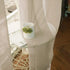 MIULEE 2 Panels Farmhouse Solid Color Beige Sheer Curtains, Elegant Grommet Window Drapes for Bedroom Living Room