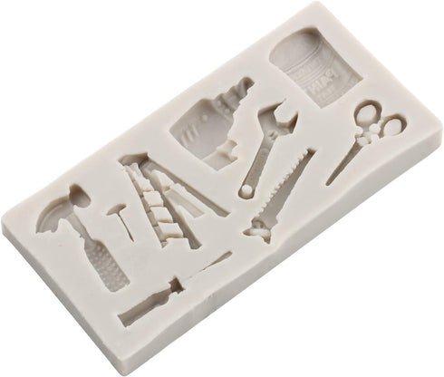 Hand Tools Silicone Mold Construction Tools, Set of 4 Chocolate Fondant Molds for Cake Decorating