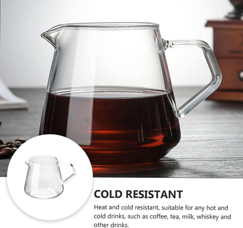 LIFKOME Espresso Machine Glass Coffee Server 650ml, Turkish Coffee Pot Small Glass Manual Pour Over Coffee Beaker