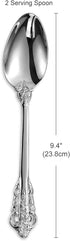 KEAWELL 2-Piece Gorgeous Large Serving Spoon, 18/10 Stainless Steel, Fine Large Serving Spoon, Sturdy Tablespoon, Dishwasher Safe, 9.4" (Silver)