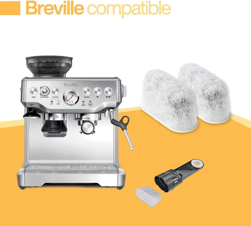 Pack of 6 Replacement Charcoal Water Filters for Keurig and Breville BWF100 Coffee Machines, Compatible Filters
