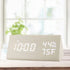 Digital Alarm Clock with Wooden LED Time Display, 3 Alarm Settings, Humidity & Temperature Detect