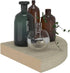 Set 2 9.8x9.8x1.5 vidaXL Corner Shelf of Oak Honeycomb MDF, Metal
