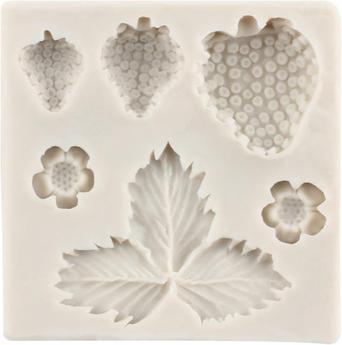 Blueberry Raspberry Strawberry Fondant Molds, Silicone Mold for Cake Decorating, Set of 5