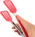 Cooking Tongs Stainless Steel 9 inches and 12 inches, Heat Resistant Silicone Serving Tong Meat Turner Spatula Tong