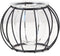 Nordic Small Clear Glass Vase, Metal Geometric Iron Line Cup Pot for Hydroponic Flowers, Modern Home Décor