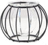 Nordic Small Clear Glass Vase, Metal Geometric Iron Line Cup Pot for Hydroponic Flowers, Modern Home Décor