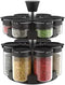 Aurakoa 360 rotating 2 tier jars spice rack (6 small 6 large spice