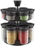 Aurakoa 360 rotating 2 tier jars spice rack (6 small 6 large spice