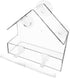 Window Bird Feeder - Small Acrylic Bird House for Outside with 2 Rods, Strong Suction Cups and Drain Holes (5.9 * 2.4 *