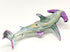 Hammer Shark Figurines - Hand Blown Glass Art Collectible Gift Home Decor (4", Green Yellow)
