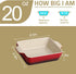 Sweejar Ceramic Baking Dish, Rectangular Small Baking Pan with Double Handles, 22OZ for Brownie, Kitchen, 6.5 x 4.9 x
