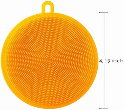 Silicone Collapsible Bowl 1200ml with Airtight Plastic Lids, 2 Pack Silicone Dish Sponges for Camping, Hiking, Travel -