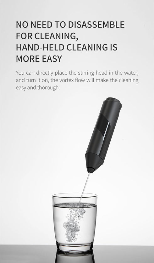 Milk Frother Wand with Stand, Handheld Battery Operated Electric Whisk, Coffee Frother, Drink Mixer Handheld Frother