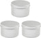 Othmro 3pcs 6.8oz Metal Round Tins with Screw Lid, Silver Aluminum Containers for Salve, Spices