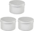 Othmro 3pcs 6.8oz Metal Round Tins with Screw Lid, Silver Aluminum Containers for Salve, Spices