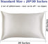 Lanest Satin-Silk Pillowcase Queen, White, Breathable, Super Soft, Cooling for Hair and Skin