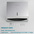 Commercial 300 Fold/280 SUS304 Paper Towel Dispenser Wall Mount: Large Capacity Paper Towel Holder for Bathroom