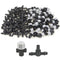 XINGYHENG 100Pcs Garden Irrigation Kit, Adjustable Misting Drippers with Tee Connector for Flower Pot Garden