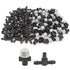 XINGYHENG 100Pcs Garden Irrigation Kit, Adjustable Misting Drippers with Tee Connector for Flower Pot Garden