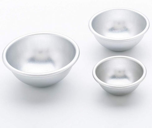 10 Pcs Bath Bomb Mold Aluminum Alloy Semicircle Cake Mold Baking Tool for DIY Crafting Pudding Egg Tart (5.5 CM) by Teensery
