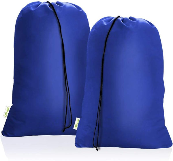 OTraki 28x45 Inch Extra Large Laundry Bag 2 Pack - Heavy Duty Drawstring Hamper for Dirty Clothes, Washable Organizer