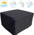 FLR 48x48x29in Patio Table Cover Square Black Waterproof Outdoor Dinner Protector Dust-Proof Table Desk Cover Furniture