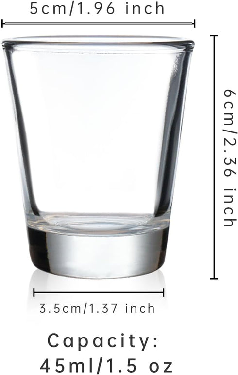 BCnmviku Clear Shot Glasses Sets with Heavy Base, 1.5 oz (10 Pack)