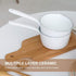 1.2L Nonstick Saucepan, Milk Pan with Pour Spouts, Butter Warmer for Home Kitchen, White