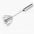 Stainless Steel Egg Whisk, Hand Push Rotary Blender, Versatile Milk Frother for Blending and Whisking