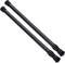 AIZESI Short Tension Curtain Rods, 2 Pcs, Black, 17" to 28" Spring Tension